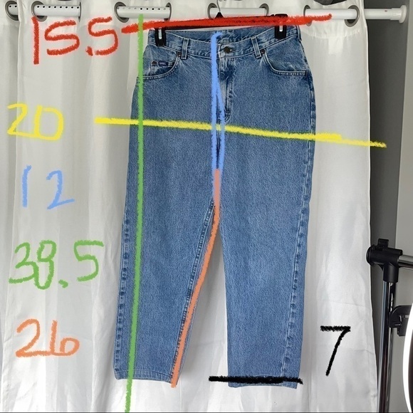 Lee Jeans Straight Leg Regular Fit Mom Jeans High Waisted Vintage Denim Pants - Picture 9 of 10